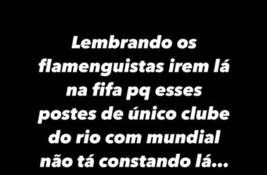 Jogador do Botafogo tenta provocar o Flamengo por conta do Mundial