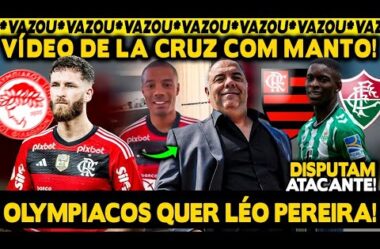 DE LA CRUZ APARECE COM A CAMISA DO FLA E IRRITA…FLA X FLU DISPUTAM ATACANTE! LÉO PEREIRA PODE SAIR