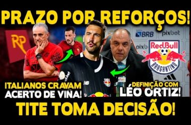 CHEGADA DE REFORÇOS! PRAZO DEFINIDO! REPOSTA FINAL POR ORTIZ! VIÑA E+ ESTREIA DO MENGÃO CARIOCA 2024