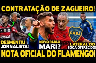 CONTRATAÇÃO DE ZAGUEIRO PORTUGUÊS! NOTA OFICIAL DO FLAMENGO! LATERAL DE SELEÇÃO OFERECIDO! 2° TREINO