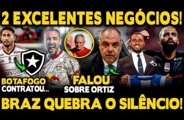 2 EXCELENTES NEGÓCIOS! BRAZ FALA SOBRE CONTRATAÇÃO DE LÉO ORTIZ! GABIGOL DESENCANTA E BATE RECORDE!