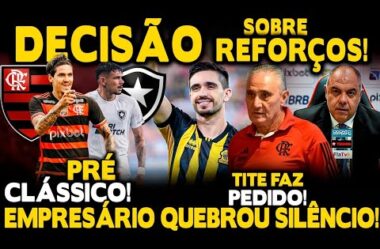 DECISÃO TOMADA SOBRE REFORÇOS! EMPRESÁRIO DE CORONADO QUEBRA SILÊNCIO! PRÉ-CLÁSSICO! FLA X BOTA!