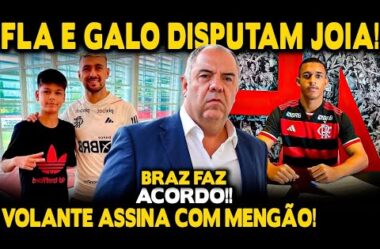 FLAMENGO E ATLÉTICO-MG DISPUTAM JOIA! VOLANTE ASSINA COM MENGÃO! BRAZ FAZ ACORDO!