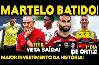 MARTELO BATIDO! TITE TOMA DECISÃO! MAIOR INVESTIMENTO NA JANELA DA HISTÓRIA! NOVELA THIAGO MAIA!