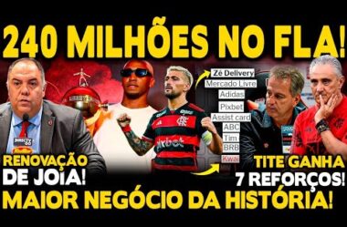 MAIOR NEGÓCIO DA HISTÓRIA! RENOVAÇÃO DA MAIOR JOIA DA BASE! TITE GANHA 7 REFORÇOS!