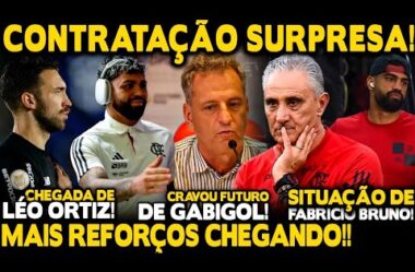 CONTRATAÇÃO SURPRESA NO FLAMENGO! CHEGADA DE LÉO ORTIZ! LANDIM FALOU SOBRE SAÍDA DE GABIGOL! TITE E+