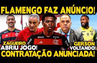 SAIU AGORA! FLAMENGO ANUNCIA CONTRATAÇÃO! REFORÇO JÁ TREINOU! ORTIZ ABRIU JOGO! GERSON VOLTANDO!