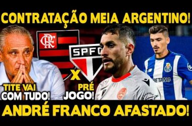 CONTRATAÇÃO DE MEIA ARGENTINO! VOLANTE NA MIRA DO FLA É AFASTADO NO PORTO! TITE VAI COM TUDO!