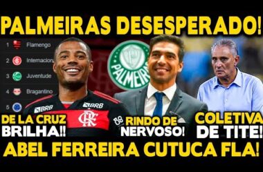 COMEÇOU O DESESPERO DO PALMEIRAS! ABEL FERREIRA CUTUCA FLAMENGO! DE LA CRUZ BRILHA! COLETIVA DO TITE