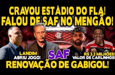 LANDIM “CRAVA” ESTÁDIO DO FLAMENGO COM OU SEM SAF E DEFINE FUTURO DE GABIGOL! VALOR DE CARLINHOS E+