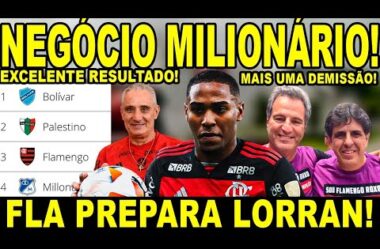 NEGÓCIO MILIONÁRIO! FLAMENGO PREPARA LORRAN! MAIS UMA SAÍDA NO CLUBE! EXCELENTE RESULTADO NA LIBERTA