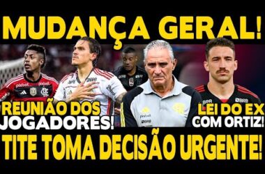 TITE TOMA DECISÃO URGENTE! MUDOU TUDO! JOGADORES FIZERAM REUNIÃO! ORTIZ REENCONTRA RB BRAGANTINO!