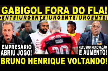 PLANTÃO URGENTE! GABIGOL FORA DO FLA! EMPRESÁRIO ABRIU JOGO! JÁ PROCURA NOVO CLUBE!