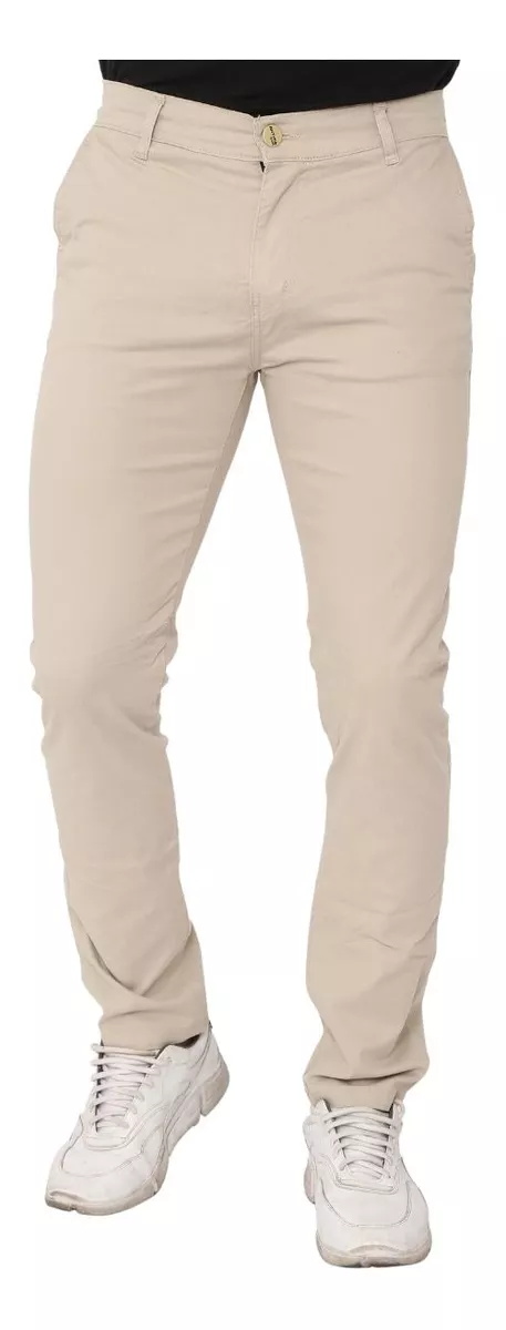 Calça Sarja Masculina com Lycra e Bolso Faca