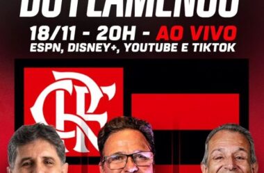 A ESPN promove, no dia 18 de novembro, um debate entre os candidatos à presidência do Flamengo, marcado para as 20h.