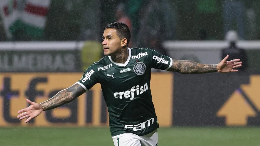 Dudu em jogo do Palmeiras