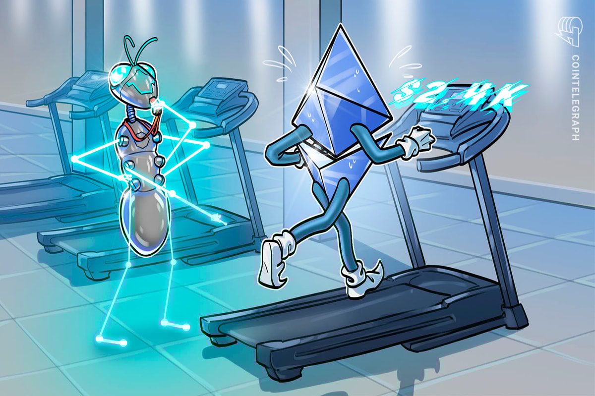 Crescimento da rede Ethereum, os futuros de ETH em alta suportam US $ 2,4k