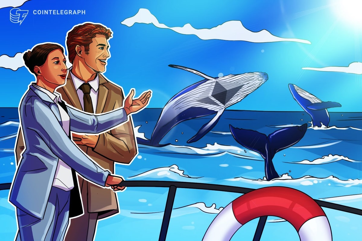 A acumulação 'Mega Whales' da Ethereum, dobrada, que precedeu 95% de comício eth