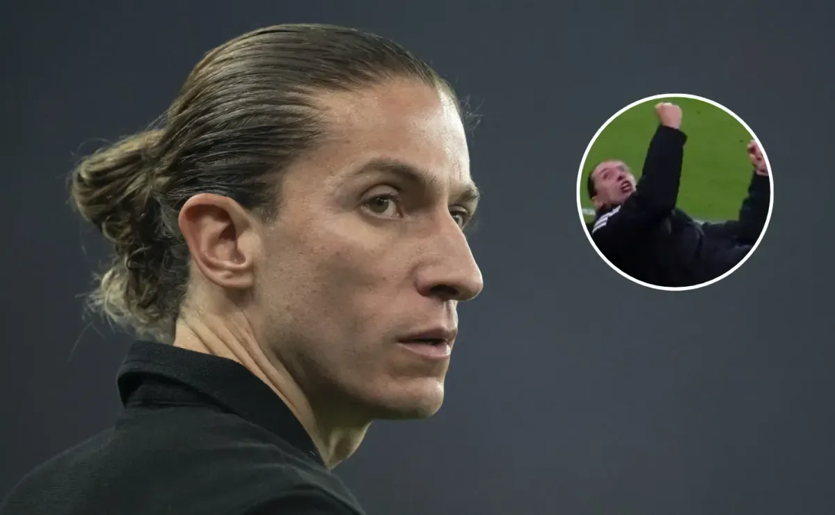 Filipe Luís "desaba" após virada do Flamengo e cena viraliza