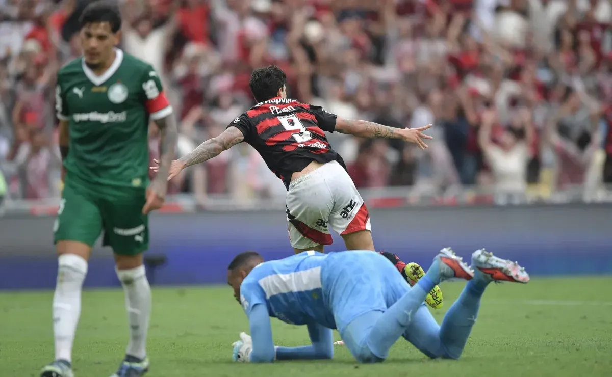 Torcida do Flamengo ovaciona atuação de Pedro contra o Palmeiras