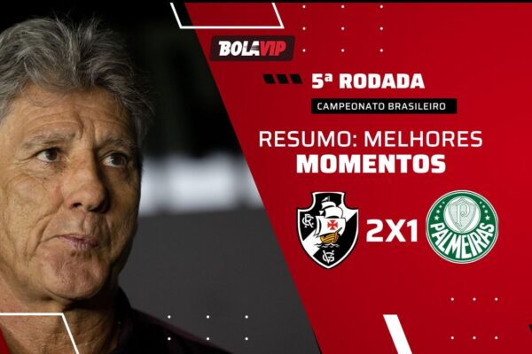 Vasco vira e vence Palmeiras na estreia de Renato Gaúcho