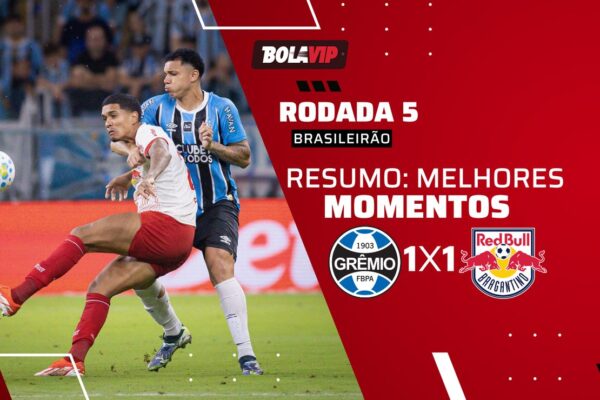 Grêmio e Bragantino empatam em jogo movimentado no Brasileirão