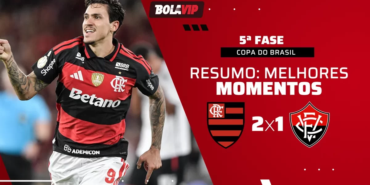 Flamengo vence Vitória por 2 a 1 e avança na Copa do Brasil