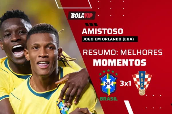 Brasil vence Croácia em amistoso com show de Endrick no fim