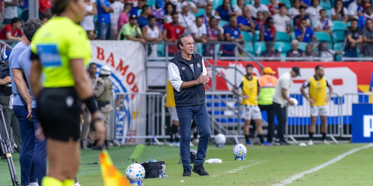 Cuca detona empate do Santos e aponta erro fatal contra o Bahia