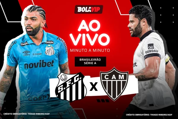 Santos x Atlético-MG AO VIVO: 0x0 no 1º tempo pelo Brasileirão