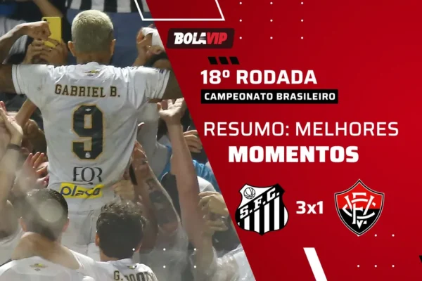 Santos 3×1 Vitória: resumo e gols do jogo pelo Brasileirão 2026
