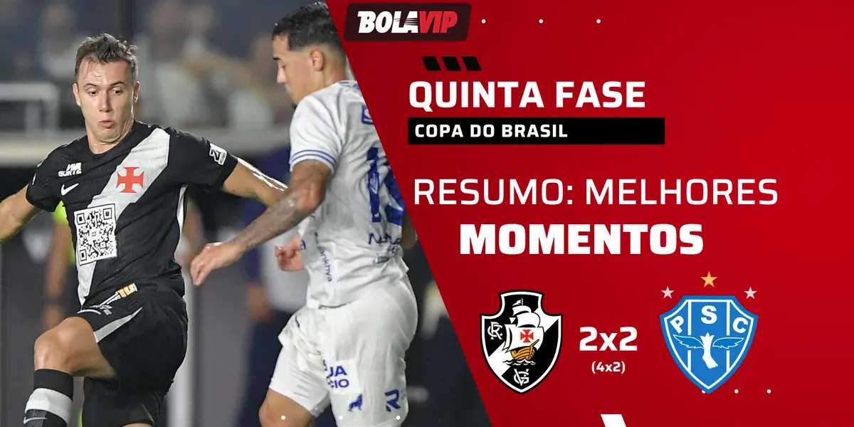 Vasco avança na Copa do Brasil após susto e empate com o Paysandu