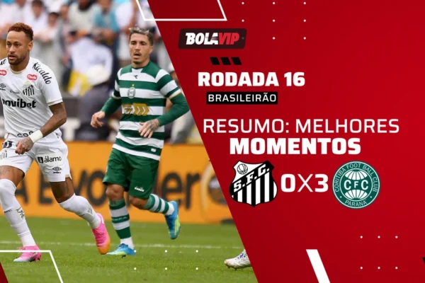Santos atropelado: Coritiba aplica 3 a 0 e Breno Lopes brilha