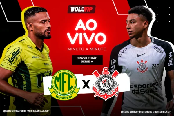 Mirassol x Corinthians AO VIVO: Onde ver o jogo do Brasileirão 2026