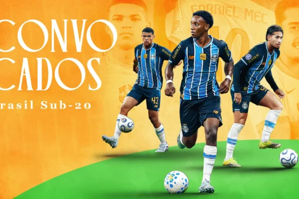 Grêmio emplaca trio na Seleção Sub-20 e prova força da base com Luís Castro