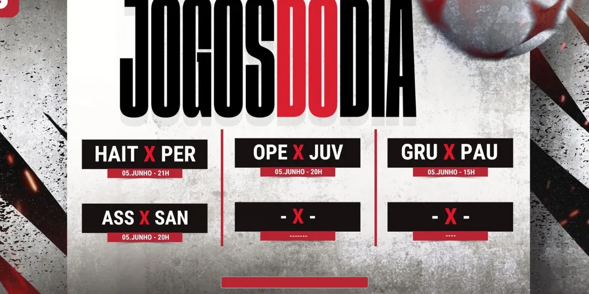 Futebol ao vivo: veja os jogos de hoje (05/06) e onde assistir
