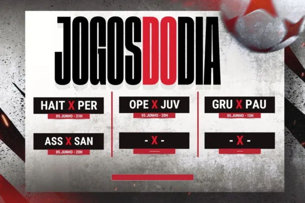 Futebol ao vivo: veja os jogos de hoje (05/06) e onde assistir