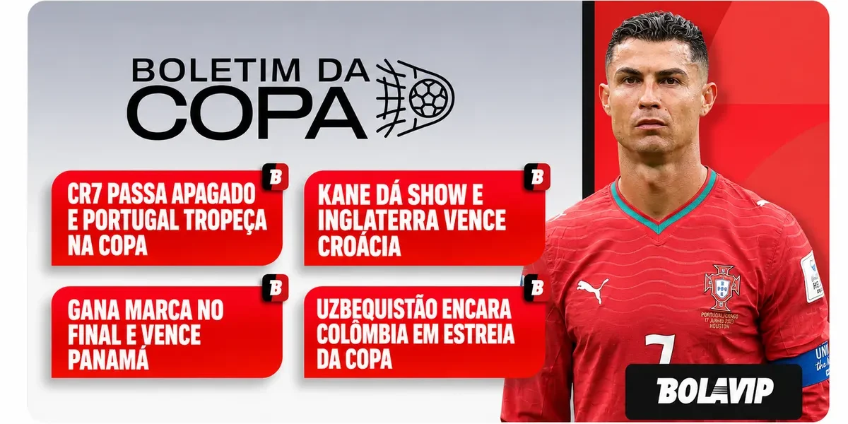 Portugal decepciona na estreia; Kane brilha e Inglaterra vence na Copa