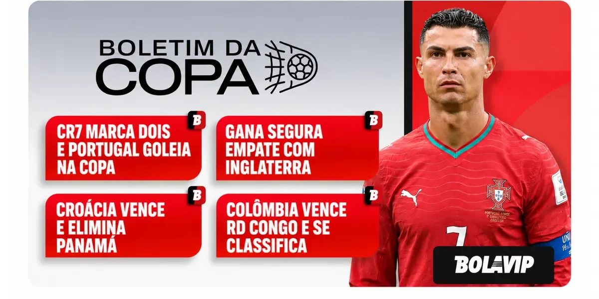 CR7 decide, Portugal atropela, Inglaterra empata e Croácia vence na Copa