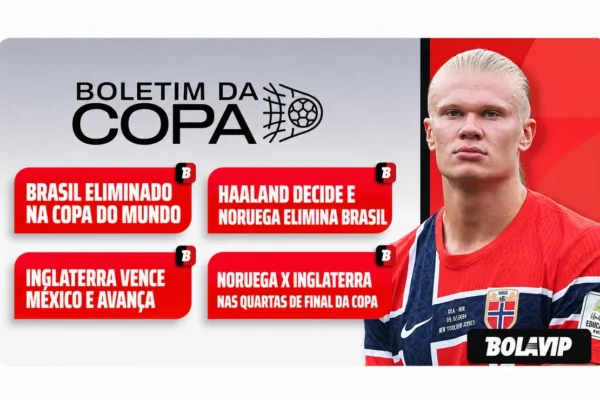 Haaland elimina o Brasil e Inglaterra despacha o México; resumo da Copa
