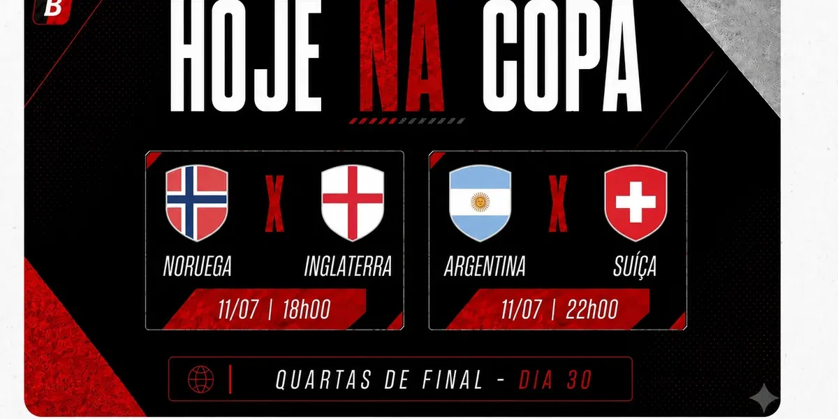 Quartas de Final: Noruega x Inglaterra e Argentina x Suíça ao Vivo