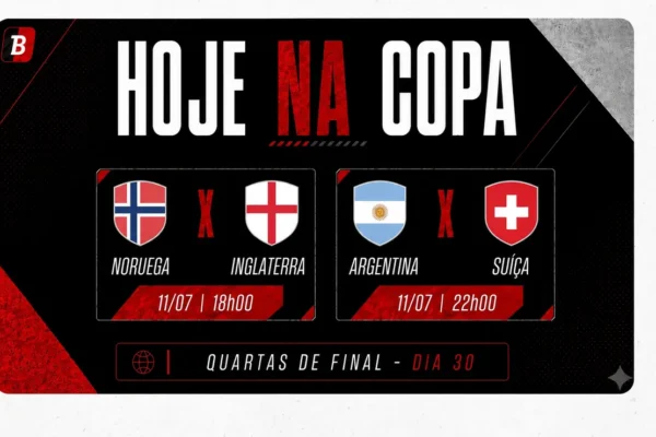 Quartas de Final: Noruega x Inglaterra e Argentina x Suíça ao Vivo