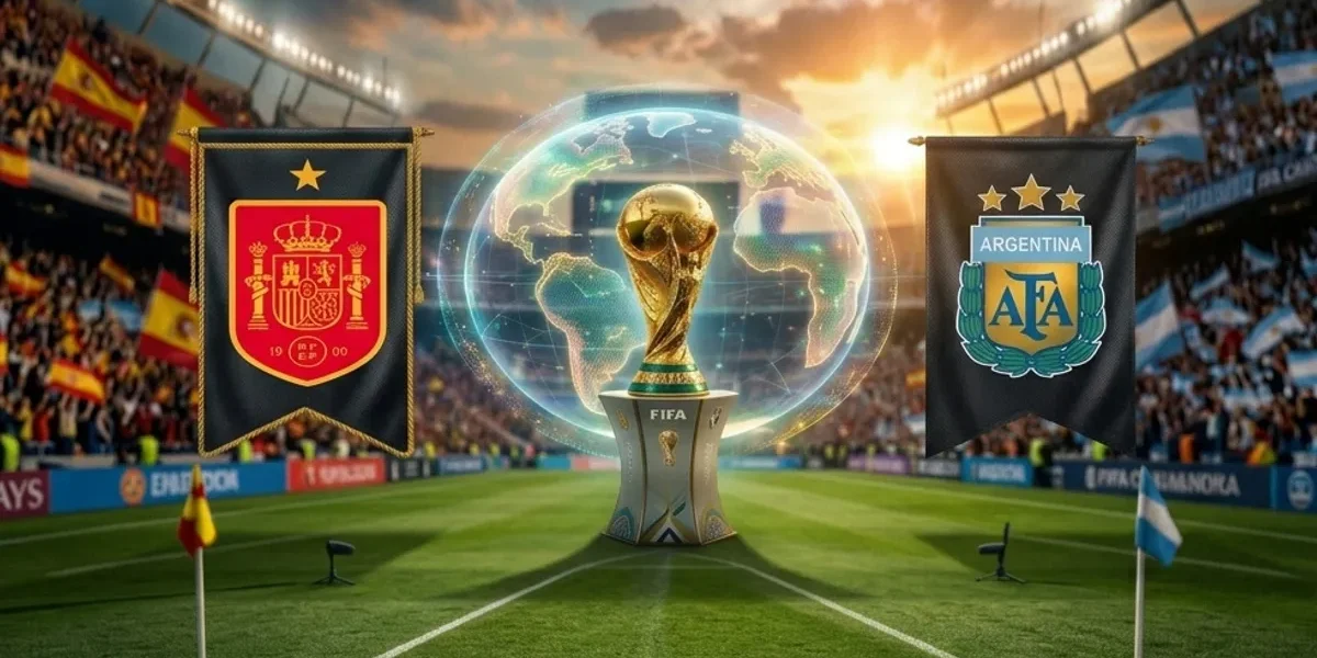 IA aponta favorito e placar exato para Espanha x Argentina na final da Copa 2026