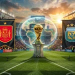IA aponta favorito e placar exato para Espanha x Argentina na final da Copa 2026