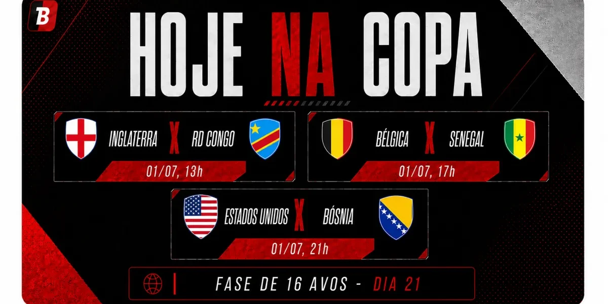 Inglaterra x RD Congo: onde assistir ao vivo na Copa 2026 e horário
