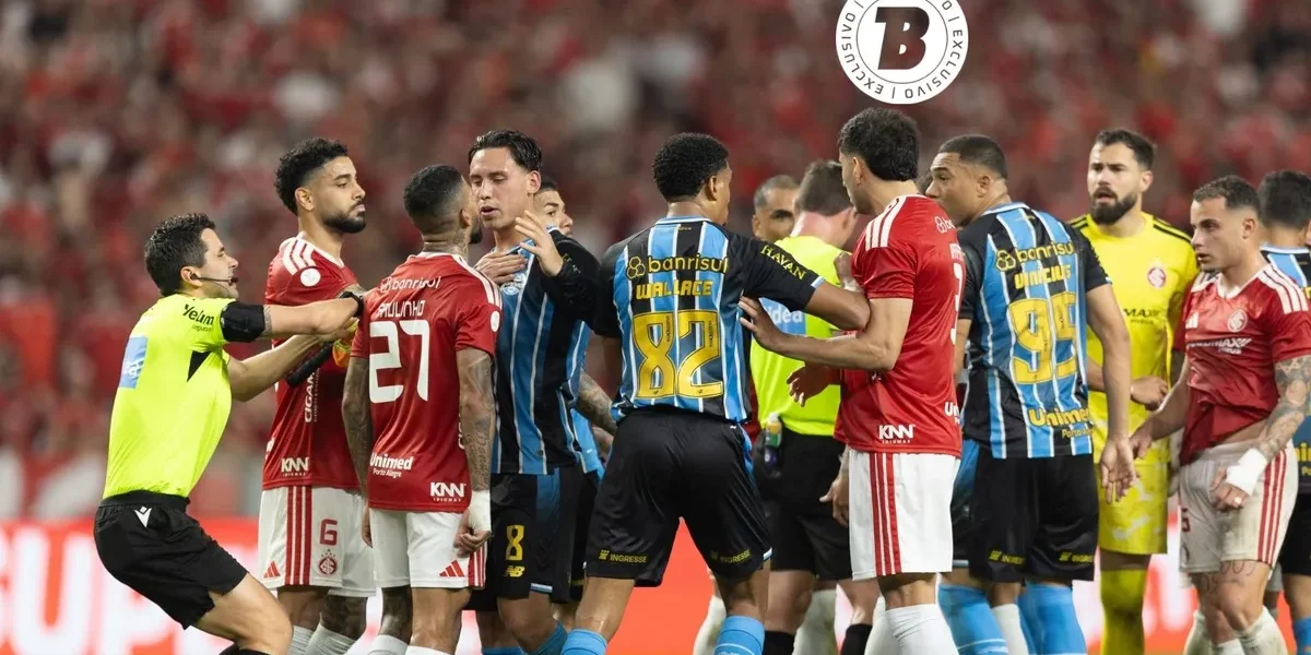 Grenal pega fogo: confusão marca o fim do 1º tempo na Copa do Brasil