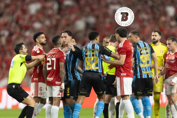 Grenal pega fogo: confusão marca o fim do 1º tempo na Copa do Brasil