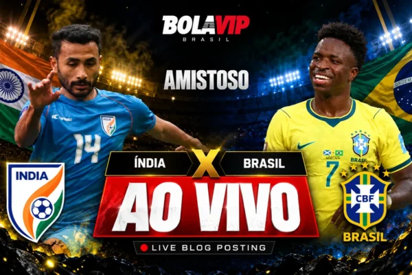 Brasil atropela Índia por 4 a 0 em amistoso na Índia